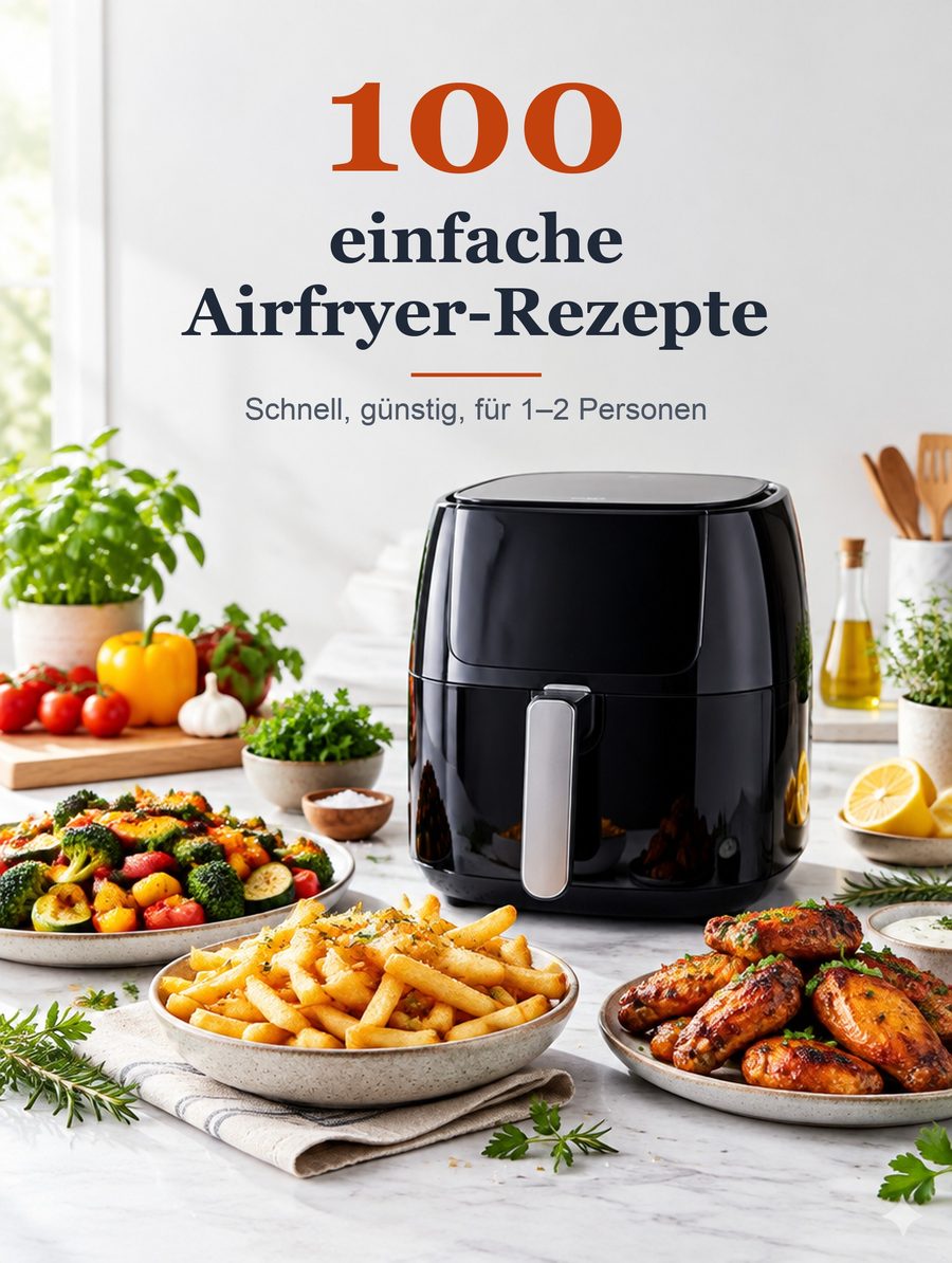 Cover des E-Books 100 einfache Airfryer-Rezepte